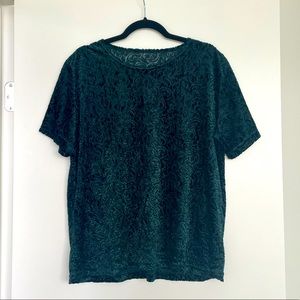 Vintage Velvet Oversized Top